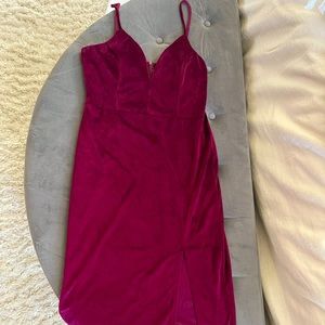 Burgundy dress